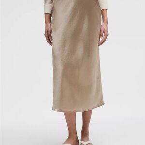 Lululemon Athletica Satin Midi Skirt